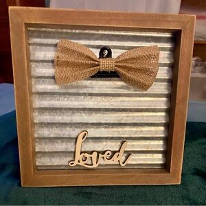 Rustic Washboard Frame with Clip  NWOT